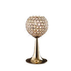 Ava French Gold Crystal Table Lamps Diyas Shaded Table Lamps